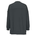 thumbnail image 4 of WEAIXIMIUNG Sweatshirts à Col Rond Graphiques Amusants pour Femmes Couleur Unie Col Rond Boutonné Sweat-Shirt Ample Pull Décontracté Automne/hiver, 4 of 5