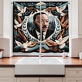 thumbnail image 2 of Ambesonne Martin Luther King Jr Day Kitchen Curtains, Portrait, 55"x39", Blue Grey and Pale Caramel, 2 of 3
