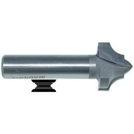 

Magnate 7531 Deep Classic Point Carbide Tipped Router Bit — 1/4 Radius; 1 Cutting Diameter; 1/2 Shank Diameter; 3/4 Cutting Height; 2 Shank Length