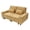 Mustard|Loveseat, variant on Aukfa 3 Piece Sofa Set - 71" Deep Seat Couch Loveseat Couch w/ Cup Holders&Pillows, Solid Wood Legs, Gray