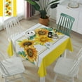 thumbnail image 5 of Round/Square Tablecloth 52x 52 Inch Yellow Sunflower Watercolor Waterproof Table Cloth, Polyester Washable Table Covers for Dining Table, Parties, Camping Fall Flowers Harvest, 5 of 6