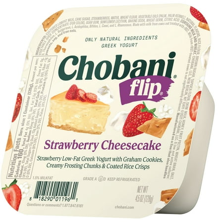 Chobani Flip Strawberry Cheesecake Low Fat Greek Yogurt - 4.5oz