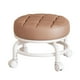 thumbnail image 4 of Taburete giratorio de 360 degree con asiento bajo y rodillo para tareas domésticas, taburete redondo para niños, taburete bajo con polea resistente y ligero Café Macarena Asiento bajo con ruedas, 4 of 8