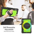 thumbnail image 2 of Case for Samsung Galaxy Tab S10 Ultra 2024/ S9 Ultra/ S8 Ultra 14.6 Inch with Screen Protector, 360 Degree Rotating Kickstand Hand Strap Shockproof Cover with Shoulder Strap, Lime PC, 2 of 7