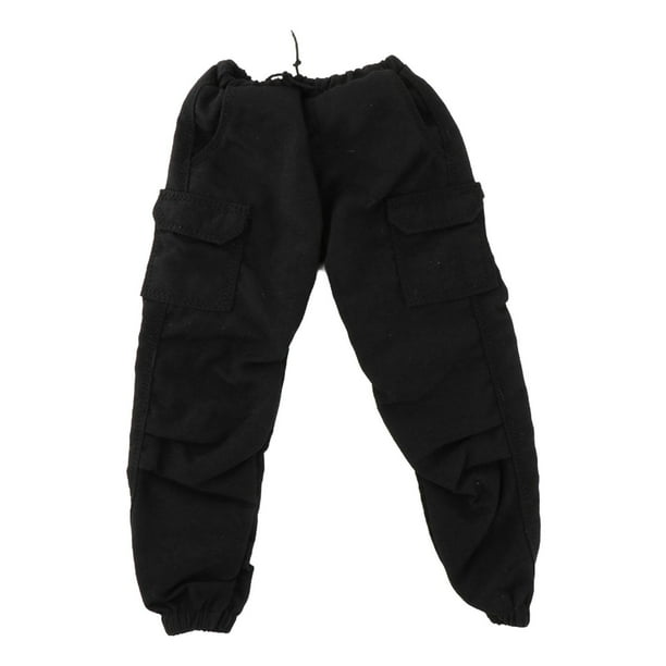 Ropa para muñecas masculinas a escala 1/6, pantalones, ropa de calle, figuras de acción, ropa informal para Negro
