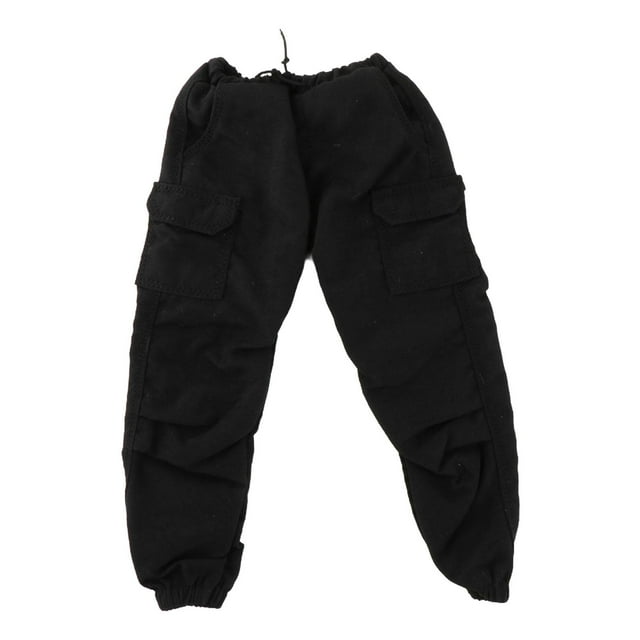 Ropa de Muñeca para Hombre, Ropa de Figura, Pantalones de Hip Hop, Informal para Accesorios de Figuras de Acción Masculinas de 12 Pulgadas, Vestido, 1 Negro