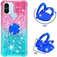 thumbnail image 2 of Clear Case for Xiaomi Redmi A1 with Kickstand for Girls Women, Floating Liquid Holographic Sparkle Glitter Case Bling Gradient Quicksand Cover for Xiaomi Redmi A1/A1+ JB Powder Blue, 2 of 14