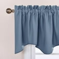 thumbnail image 6 of NICETOWN 4 Panels Blackout Curtain Valances for Kitchen Windows, Rod Pocket Scalloped Window Valance Curtains Thermal Insulated Privacy Protection Window Drapes, 52"x18", Stone Blue, 6 of 8