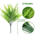 12 Bundles Artificial Plants Fake Boston Fern Plastic Fake Ferns Large