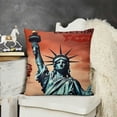 thumbnail image 2 of YINGXI Pillow Covers Statue of Liberty White Throw Pillowcase Cushion Case Modern Decorations for Sofa Couch 20x20in, 2 of 5