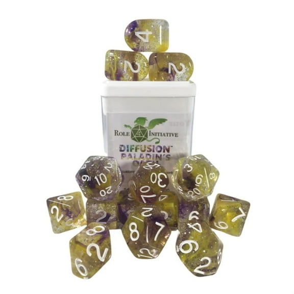 Role 4 Initiative Diffusion Poly Set - Paladins Oath w/Numbers (15)