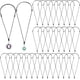 thumbnail image 1 of Collar de cordón encerado, 36 piezas, ajustable, con anilla de metal para colgantes y bisutería., 1 of 9
