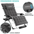 thumbnail image 5 of ELPOSUN 500LB Oversized Zero Gravity Chair Patio Reclining Chair with Cushion, Outdoor Folding Adjustable Recliner with Cup Holder, Foot Rest & Padded Headrest, 5 of 6