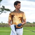 thumbnail image 3 of Yiaed Castle Cool Fire DragonPrint Men's Short Sleeve Polo Shirt,Golf Polo for Men Three-Button Golf Shirt Athletic Casual Collared T-Shirt- X-Large, 3 of 7