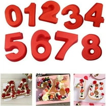 Cheers.US 3D Digital Baking Silicone Mold,Large Number Cake Mold Set 0-9 Numbers Cake Molds Silicone Baking Pans for Birthday and Wedding Anniversary 3D Baking Molds Numbers