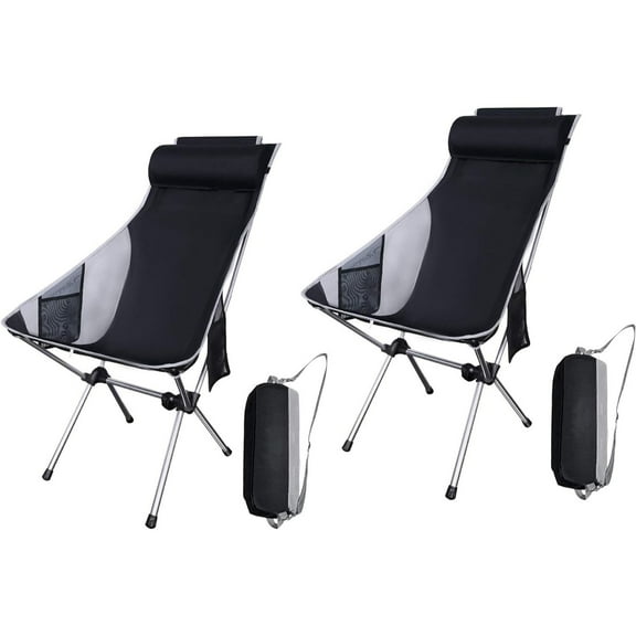 Portable High-Back Outdoor Chair – Lightweight Folding Design with Carry Bag