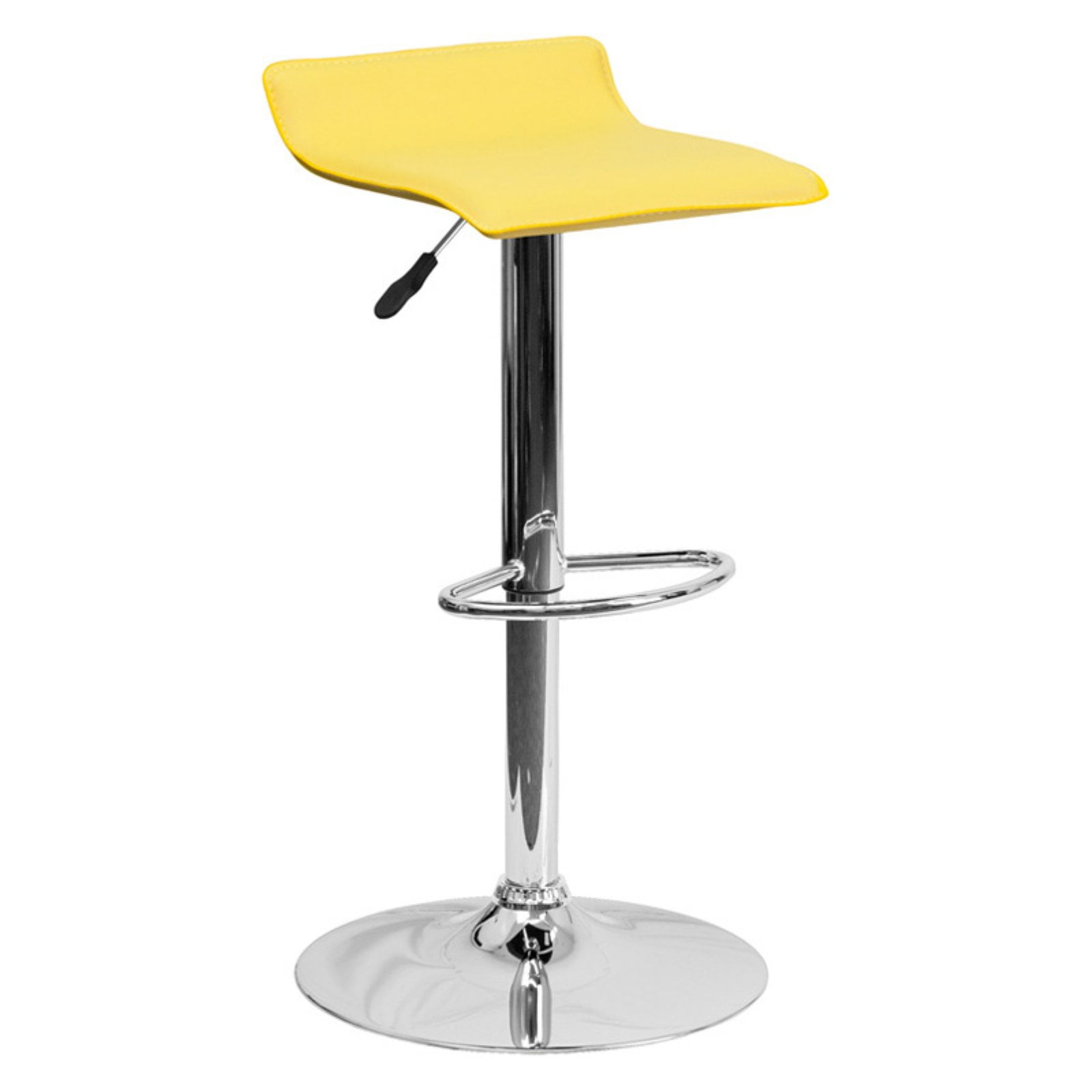 Flash Furniture Contemporary Vinyl Adjustable Height Bar Stool with Chrome Base, Multiple Colors by Flash Furniture