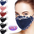 thumbnail image 2 of Dsscvnef 6pc Delicate Lace Applique Washable and Reusable Mouth Face Mask, 2 of 9