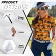 thumbnail image 6 of Binienty Wave Palm Tree Matching Shirts for Couples Fashion Classic Fit Moisture Wicking Couple Shirt with Quarter Zip Comfortable Short Sleeve Daily Wear for Workout Sports, 6 of 7