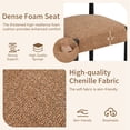 thumbnail image 3 of Usaint Mid Century Modern Dining Chairs Set of 4 Upholstered Fabric Kitchen Chairs with Solid Wood Legs for Dining Room Bedroom Study,Orange, 3 of 7