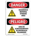 thumbnail image 1 of SignMission OS-DS-A-1218-VS-2024 12 x 18 in. OSHA Danger Sign - Hazardous Material Storage Area, 1 of 1