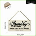thumbnail image 2 of 6x12 IN The Laundry Co. Wash Dry Fold Press Rustic Wood Wall Sign,Home Laundry Room Wall Decor,Laundry Room and Accessories, 2 of 6
