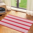 thumbnail image 5 of SSNTSY Red and White Outdoor Rug Washable Front Door Mat Layered Stripe Mat Valentines Layering Rug for Front Porch Outdoor Entryway Mother's Day, 5 of 8