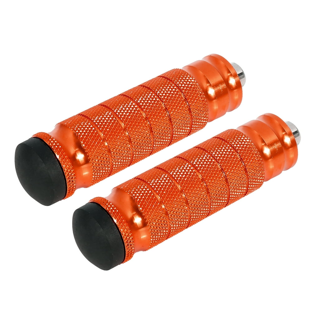 1 Pair Orange Universal Motorcycle Bicycle Foot Pegs Pedal Rear