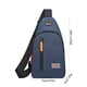 thumbnail image 3 of Bolsa bandolera impermeable para hombre - Mochila ligera para deportes y viajes, 0,33 lbs, 11,5x5,9x1,97 pulgadas, bolso de hombro negro de PU, 3 of 6