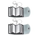 thumbnail image 1 of Custom Keychain with Pictures, 2 Pcs Personalized Leather Mini Photo Album Keychain with 10 Pictures DIY Small Memory Keyring Book for Family, Light Blue, 1 of 6