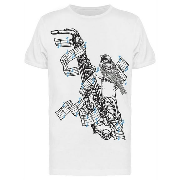Tattoo Art Saxophone T-Shirt Men -Image by Shutterstock, Male Medium