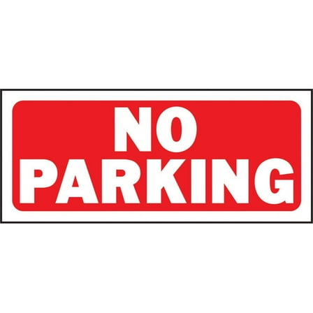 Hy-Ko Plastic Sign Red 14" X 6" No Parking Polyethylene Case of 5