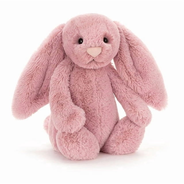 Jellycat Bashful Tulip Pink Bunny Plush Toy, Soft Stuffed Animal for Sensory Play, Huggable Easter Gift, Collectible Adorable Bunny for Adults Pink