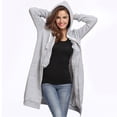 thumbnail image 2 of La nueva manera de las mujeres con capucha largas sudaderas con capucha de la capa bolsillos ocas Romacci Sudadera larga Womne, 2 of 7