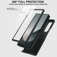 thumbnail image 2 of Dteck for Galaxy Z Fold 5 Case with Card Holder & Invisible Stand, Built-in Tempered Glass Screen Protector, PU Leather Full-Body Protection Anti-Slip Case for Samsung Galaxy Z Fold 5,Black, 2 of 5
