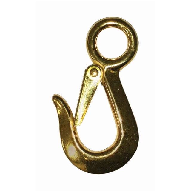 Snap Hook Baron en bronce pulido, 140 libras, 10 cm de profundidad x 10 cm de largo