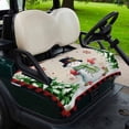 thumbnail image 2 of Golf Cart Seat Covers for 2 Seater,Christmas Snowman Microfiber Cart Seat Towel Blanket,Xmas Tree Snowflake Rustic Winter Absorbent Breathable Non Slip Bench Seats Protector for Golf Course 51"x31", 2 of 9