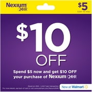 Nexium 24HR Pre-Buy Value Card