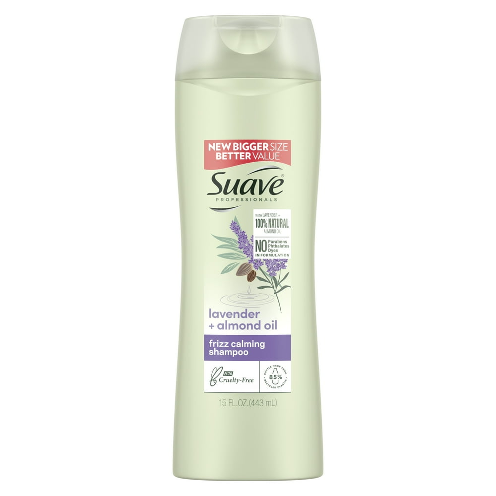 Suave Shampoo For Frizzy Hair Lavender & Almond Oil ParabenFree 15 oz