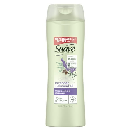 Suave Shampoo For Frizzy Hair Lavender & Almond Oil Paraben-Free 15 oz