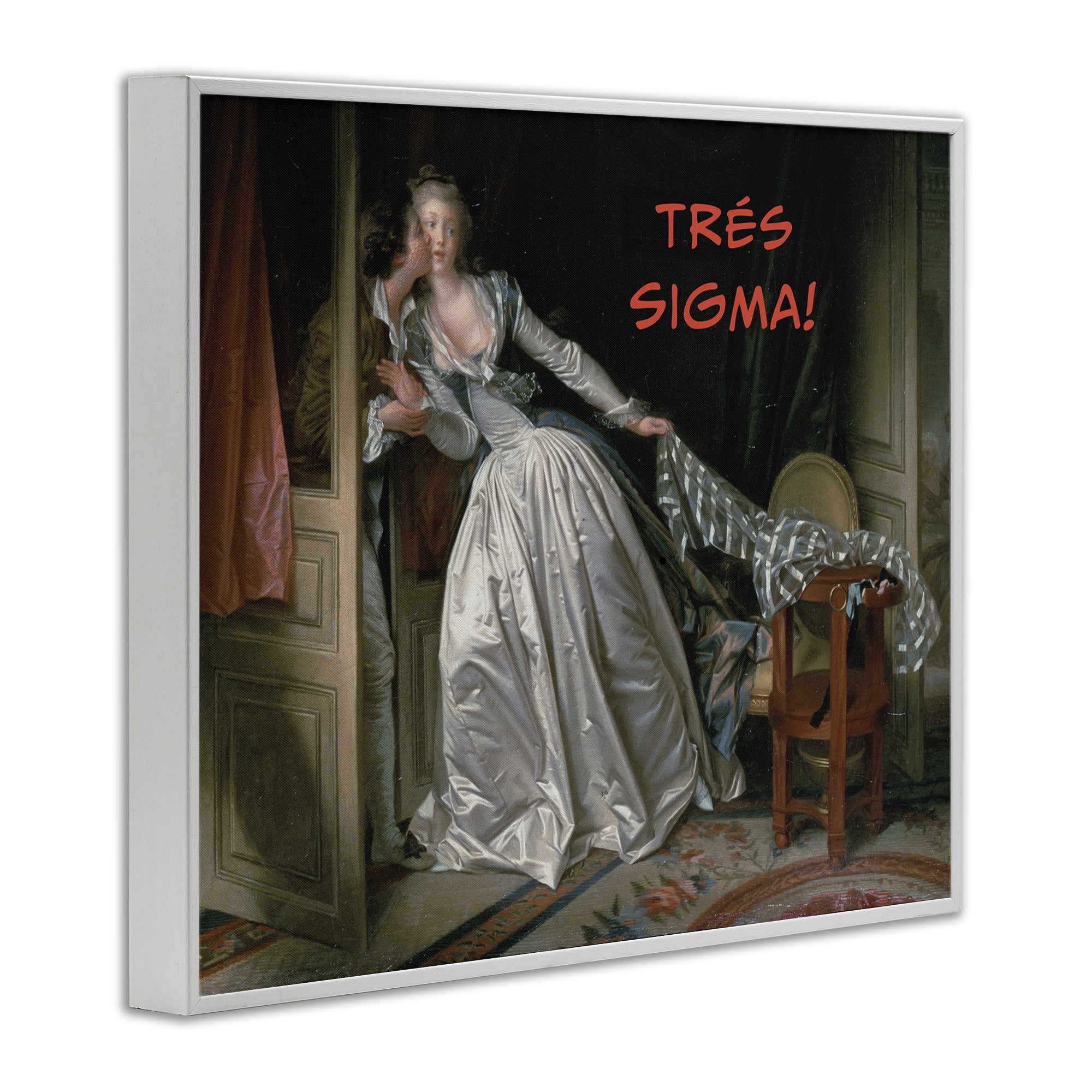 Stupell Industries Iconic Tres Sigma White Framed Giclee Art, design by Grotto Studios
