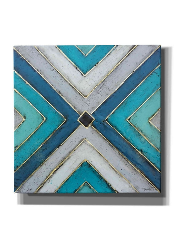 Epic Graffiti 'Geometric Common Ground' by Britt Hallowell, Canvas Wall Art, 26"x26"