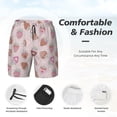 thumbnail image 5 of Lsque Mens Swim Trunks Strawberry Cake Pattern - Bathing Suit Compression Liner - Beach Swim Shorts Swimwear - (S-3XL) - Stretch Quick Dry -X-Large, 5 of 9