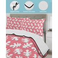 thumbnail image 3 of Quilts Queen Size Bedding Set, Tropical Botanical Reversible Summer Quilt 3 Pieces, Modern Simple Monstera Leaves Print Lightweight Bedspreads Coverlets with 2 Pillow Shams for All Seasons, 3 of 5