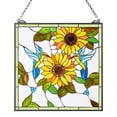 thumbnail image 1 of VEVOR Stained Glass Tiffany Style Hanging Window Panel with Chain 20 x 20 Inches, 1 of 9