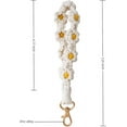 thumbnail image 2 of Macrame Keychain Handmade Wristlet Keychain Wrist Lanyard for Keys Cute flower keychain Key Chain for Women, 2 of 6