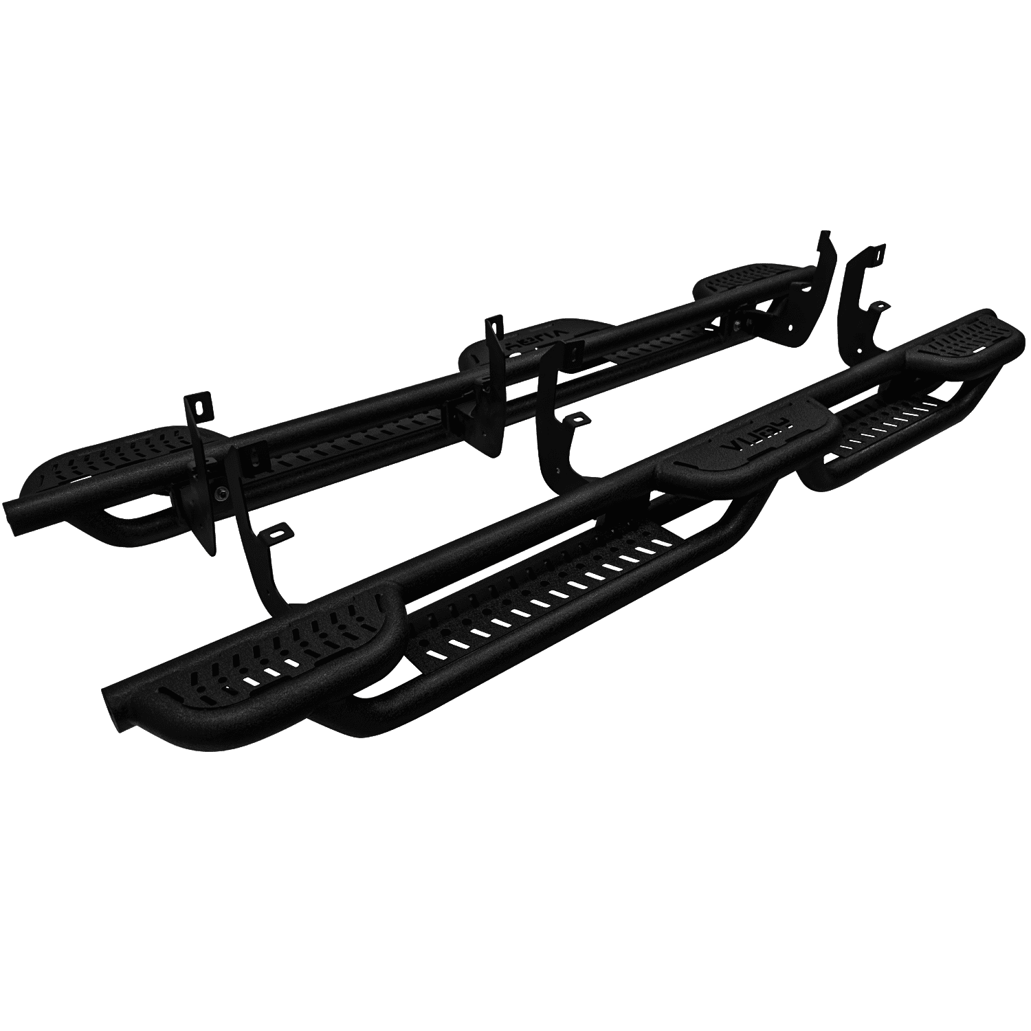 Vijay Running Boards Compatible with 2019-2020-2021-2022-2023-2024-2025-2026 Chevrolet Silverado 2500HD/3500HD Extended Cab A Pair Bolt-on Side Steps Rails Steel Nerf Bars