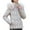 Gray, variant on hoksml Down Jacket Women Winter Hooded Zip Coat Solid Color Long-sleeved Puffer Jacket with Detachable Hood Pockets