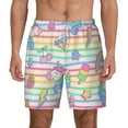 thumbnail image 2 of Picia Cute Unicorn pattern Mens Swim Trunks with Compression Liner Stretch Beach Shorts Quick Dry with Zipper Pockets No-Chafing Board Shorts-XX-Large, 2 of 9