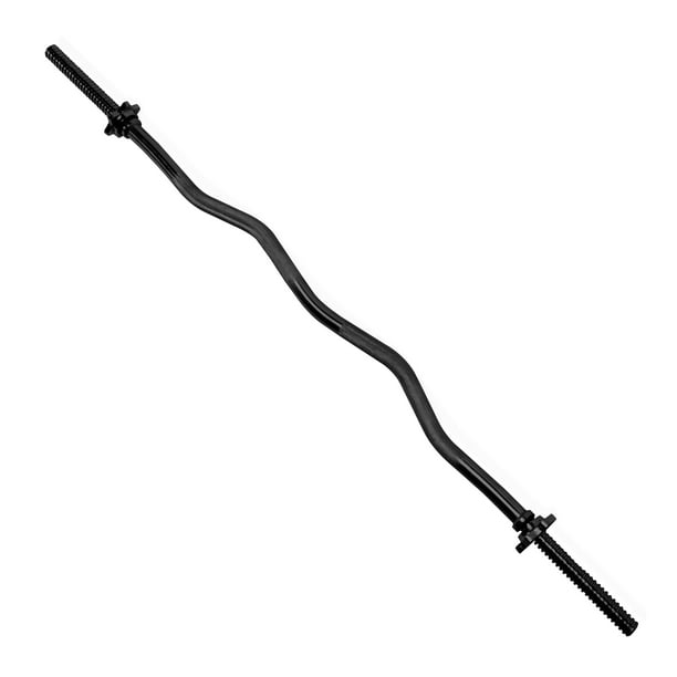 CAP Barbell Standard Threaded Solid Easy Curl Bar, 47Inch, Black